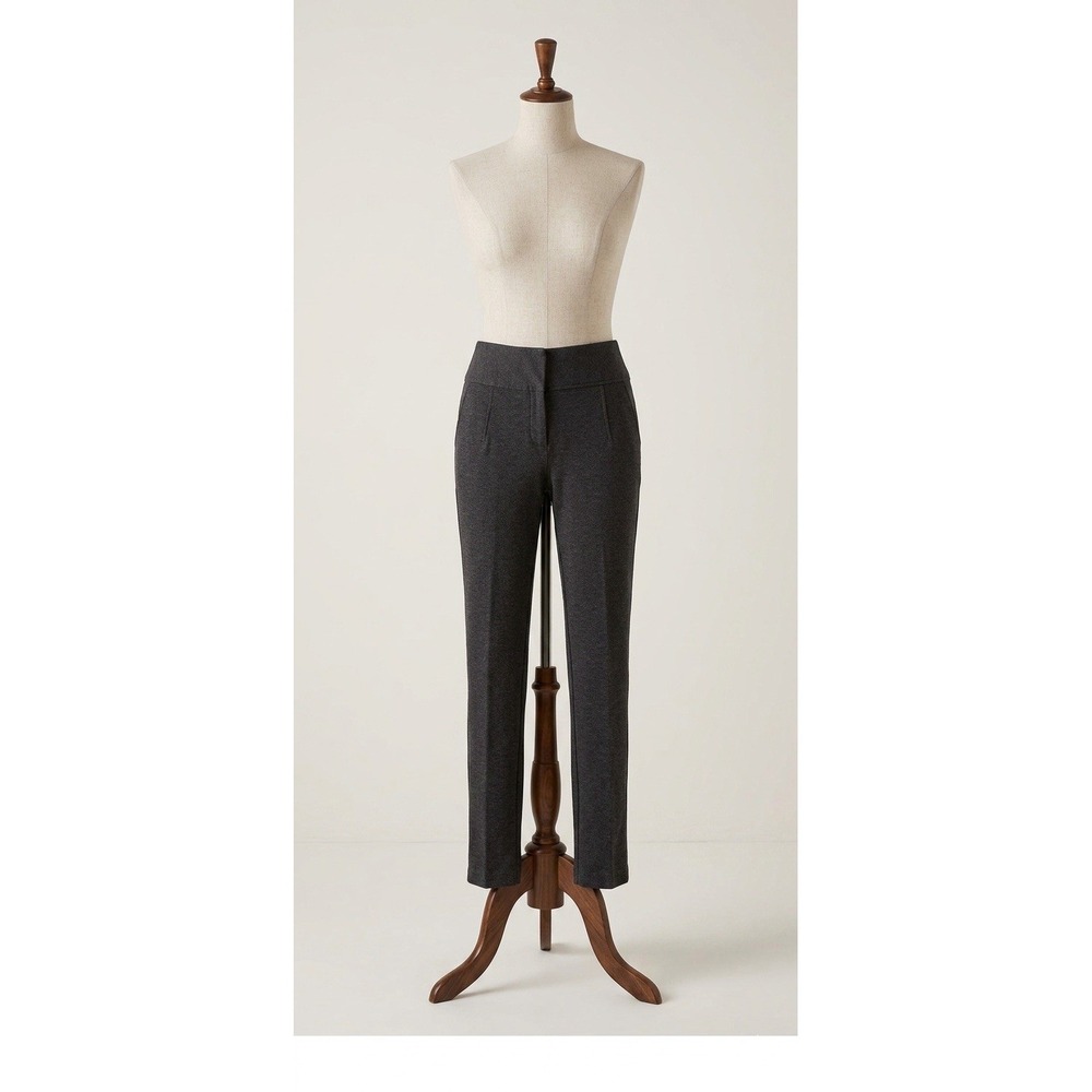 Diane Von Furstenberg Womens‎ 6 Charcoal Slim Straight Pants Stretch Career